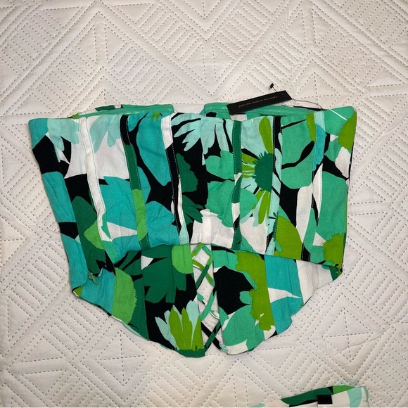 AFRM 70s Psychedelic Floral Print Crepe High
Waist Side Slit Maxi Skirt Set S/P - Picture 7 of 12